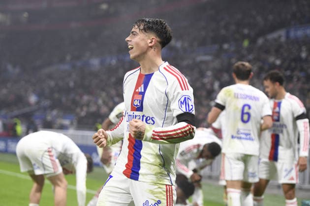 Football : Olympique lyonnais vs Brest - ligue 1 - 18 01 2026 Pavel SULC of Olylpmique Lyonnais scoring goal during the French ligue 1 match between Olympique Lyonnais and Stade Francis-Le Ble (Brest) at Groupama Stadium Decines Charpieu Lyon on January 18, 2025 , France LYONFrance  Copyright: xx
