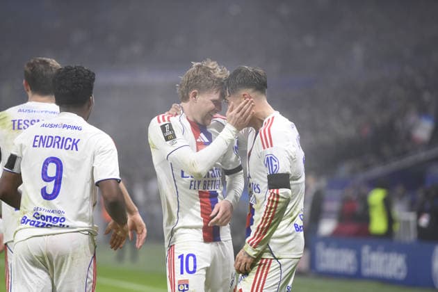 Football : Olympique lyonnais vs Brest - ligue 1 - 18 01 2026 Pavel SULC of Olylpmique Lyonnais scoring goal during the French ligue 1 match between Olympique Lyonnais and Stade Francis-Le Ble (Brest) at Groupama Stadium Decines Charpieu Lyon on January 18, 2025 , France LYONFrance  Copyright: xx