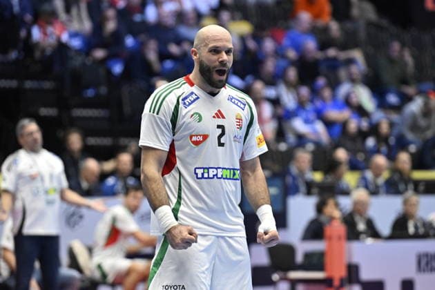 KRISTIANSTAD, SWEDEN 20260118 Hungary s Adrian Sipos in action during the 2026 EHF European Men s Handball Championship (the EHF Euro 2026) match between Italy and Hungary at Kristianstad Arena, in Kristianstad, Sweden, on January 18, 2026. KRISTIANSTAD SWEDEN x50090x