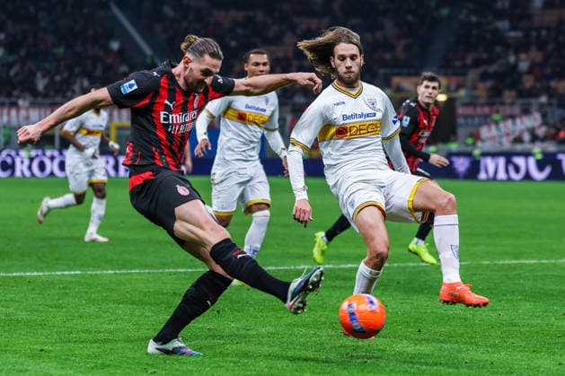 AC Milan vs US Lecce - Serie A 2025 26 - 18 01 2026 Adrien Rabiot of AC Milan seen in action during Serie A 2025 26 football match between AC Milan and US Lecce at San Siro Stadium in Milan Copyright: xBEAUTIFULxSPORTS Carabellix