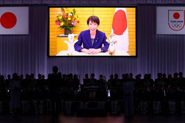 Sanae Takaichi, JANUARY 18, 2026 - Olympic : Japan national team, Nationalteam send-off Party for the Milano Cortina 2026 Olympic Winter games, Winterspiele,Spiele, Summer games in Chiba, Japan. Noxthirdxpartyxsales  aflo_316538213