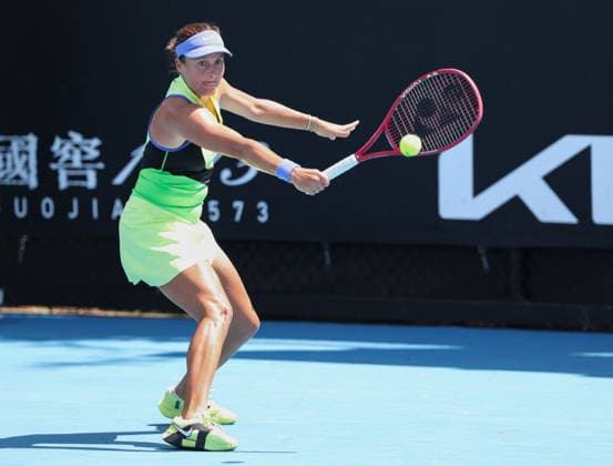 Tatjana Maria (GER), Australian Open 2023, Melbourne Park, Melbourne, Victoria, Australia. Copyright: xJuergenxHasenkopfx