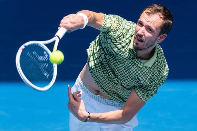 January 19, 2026: 11th seed DANIIL MEDVEDEV of the Russian Federation in action against JESPER DE JONG of the Netherlands on Margaret Court Arena in a Men s Singles 1st round match on day 2 of the 2026 Australian Open in Melbourne, Australia. MEDVEDEV won 75 62 76. Cal Media Melbourne Australia - ZUMAc04_ 20260119_faf_c04_028 Copyright: xSydneyxLowx