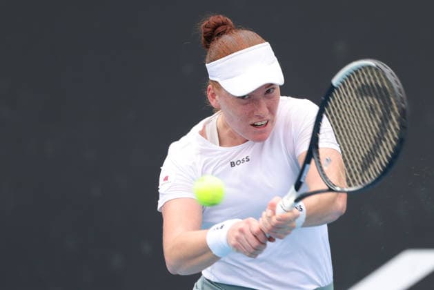 Ella Seidel, GER, during first round of 2026 Australian Open in Melbourne, 19 01 2026; -