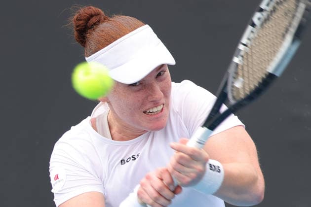Ella Seidel, GER, during first round of 2026 Australian Open in Melbourne, 19 01 2026; -