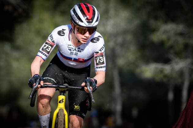 Slovak Viktoria Chladonova pictured in action during the women s Elite race at the cyclocross cycling event in Benidorm, Spain, Sunday 18 January 2026, stage 10 12 in the UCI World Cup competition. DAVIDxPINTENS  x156943452x