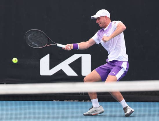 Filip Misolic (AUT), Australian Open 2023, Melbourne Park, Melbourne, Victoria, Australia. Copyright: xJuergenxHasenkopfx