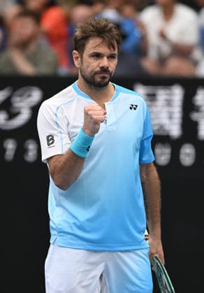 TENNIS AUSTRALIAN OPEN, Stan Warwrinka of Switzerland celebrates winning the Men™s 1st round match against Laslo Djere of Serbia on day 2 of the 2026 Australian Open tennis tournament at Melbourne Park in Melbourne, Monday, January 19, 2026. ( NO ARCHIVING MELBOURNE VICTORIA AUSTRALIA  Copyright: xLUKASxCOCHx 20260119113043364149