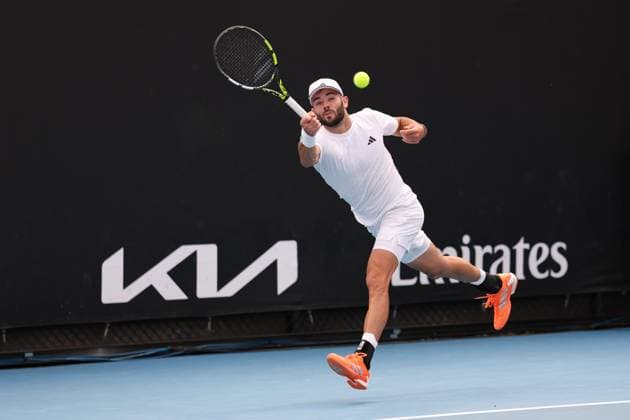 Jacob Fearnley during his first round match Australian Open tennis tournament, Day Two, Melbourne Park, Australia - 19 Jan 2026Melbourne Melbourne Park Victoria (VIC) Australia  Copyright: xRachelxBach Shutterstockx 16303002cb