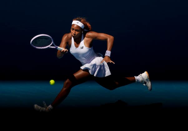 (260119) -- MELBOURNE, Jan. 19, 2026 -- Coco Gauff of the United States hits a return during the women s singles 1st round match against Kamilla Rakhimova of Uzbekistan at the Australian Open tennis tournament in Melbourne, Australia, Jan. 19, 2026. ) (SP)AUSTRALIA-MELBOURNE-TENNIS-AUSTRALIAN OPEN-WOMEN S SINGLES-DAY 2 MaxPing 
