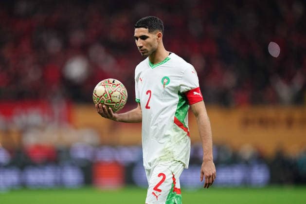Achraf Hakimi (Morocco) controls the ball during the Africa Cup Of Nations match between Morocco and Senegal at Prince Moulay Abdellah Stadium on January 18, 2026 in Rabat, Morocco. (Photo by Thor Wegner DeFodi Images) -
