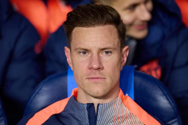 Real Sociedad v FC Barcelona, Barca - LaLiga EA Sports Marc Andre ter Stegen of FC Barcelona looks on prior to the LaLiga EA Sports match between Real Sociedad and FC Barcelona at Anoeta on January 18, 2026, in San Sebastian, Spain. San Sebastian Anoeta Basque Country Spain RL_RSOvFCB_000020 Copyright: xRicardoxLarreinax