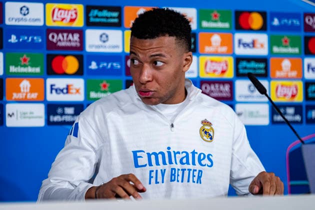 Real Madrid C.F. Training Session And press conference, PK, Pressekonferenz - UEFA Champions League 2025 26 League Phase MD7 Kylian Mbappe of Real Madrid is seen at the Press Conference ahead of the UEFA Champions League 2024 25 match against AS Monaco at Ciudad Real Madrid on January 19, 2026 in Madrid, Spain. Valdebebas Ciudad Real Madrid Madrid Spain Copyright: xAlbertoxGardinx AGardin_20260119_Foot_Champ_ReaMad_Press_0850