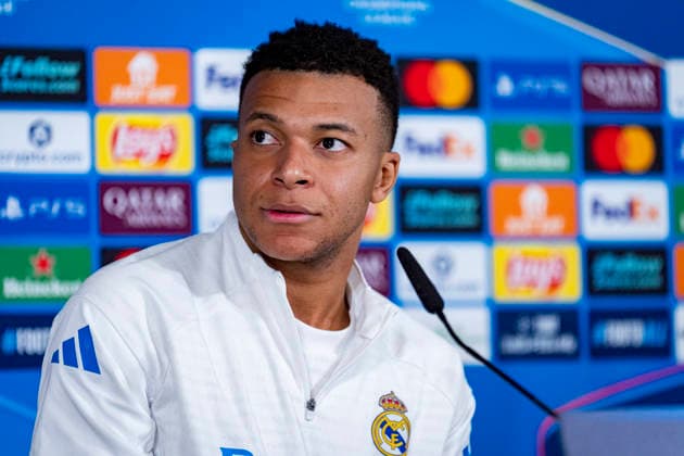 Real Madrid C.F. Training Session And press conference, PK, Pressekonferenz - UEFA Champions League 2025 26 League Phase MD7 Kylian Mbappe of Real Madrid speaks during the Press Conference ahead of the UEFA Champions League 2024 25 match against AS Monaco at Ciudad Real Madrid on January 19, 2026 in Madrid, Spain. Valdebebas Ciudad Real Madrid Madrid Spain Copyright: xAlbertoxGardinx AGardin_20260119_Foot_Champ_ReaMad_Press_0867