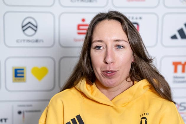 Kira Weidle-Winkelmann (DOSB-Olympiakader Deutscher Ski Verband DSV, Ski Alpin, SC Starnberg) beim Interview Portrait Portraet GER, DOSB Olympia-Einkleidung Team Deutschland, Mailand Cortina 2026, 19.01.2026. GER, DOSB Olympia-Einkleidung Team Deutschland, Mailand Cortina 2026, 19.01.2026. Muenchen *** Kira Weidle Winkelmann DOSB Olympic squad German Ski Association DSV, Alpine Skiing, SC Starnberg at the interview Portrait Portraet GER, DOSB Olympia Einkleidung Team Deutschland, Mailand Cortina 2026, 19 01 2026 GER, DOSB Olympia Einkleidung Team Deutschland, Mailand Cortina 2026, 19 01 2026 Munich Copyright: xEibner-Pressefoto FranzxFeinerx EP_HFR