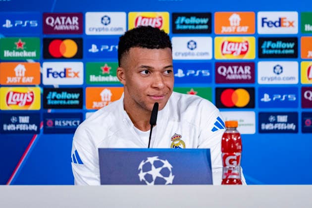 Real Madrid C.F. Training Session And press conference, PK, Pressekonferenz - UEFA Champions League 2025 26 League Phase MD7 Kylian Mbappe of Real Madrid speaks during the Press Conference ahead of the UEFA Champions League 2024 25 match against AS Monaco at Ciudad Real Madrid on January 19, 2026 in Madrid, Spain. Valdebebas Ciudad Real Madrid Madrid Spain Copyright: xAlbertoxGardinx AGardin_20260119_Foot_Champ_ReaMad_Press_0914