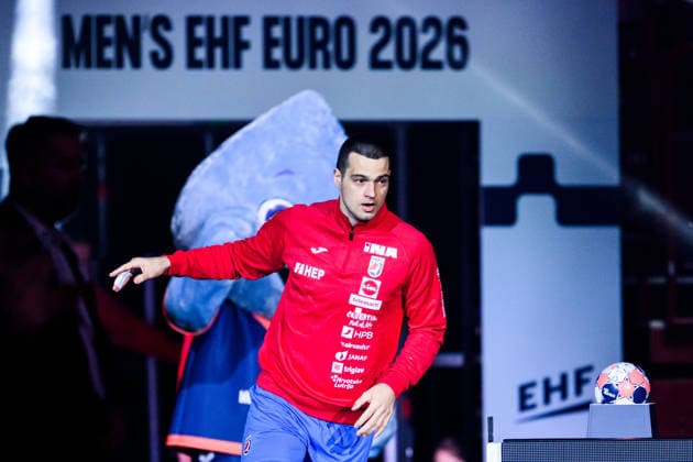 260119 Mateo Maras of Croatia ahead of the EHF European Handball Championship preliminary round match between the Netherlands and Croatia on January 19, 2026 in Malmö. Photo: Petter Arvidson BILDBYRAN kod PA PA1126 handball handboll handball handbolls-em 2026 nederländerna netherlands croatia kroatien ehf european handball championship bbeng grappa33 Copyright: PETTERxARVIDSON BB260119PA008