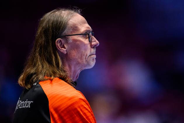 260119 Coach Staffan Olsson of the Netherlands during the EHF European Handball Championship preliminary round match between the Netherlands and Croatia on January 19, 2026 in Malmö. Photo: Petter Arvidson BILDBYRAN kod PA PA1126 handball handboll handball handbolls-em 2026 nederländerna netherlands croatia kroatien ehf european handball championship bbeng grappa33 Copyright: PETTERxARVIDSON BB260119PA016