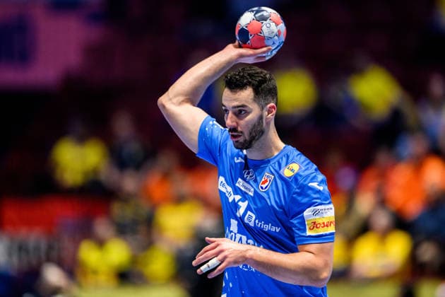 260119 Zvonimir Srna of Croatia during the EHF European Handball Championship preliminary round match between the Netherlands and Croatia on January 19, 2026 in Malmö. Photo: Petter Arvidson BILDBYRAN kod PA PA1126 handball handboll handball handbolls-em 2026 nederländerna netherlands croatia kroatien ehf european handball championship bbeng grappa33 Copyright: PETTERxARVIDSON BB260119PA020