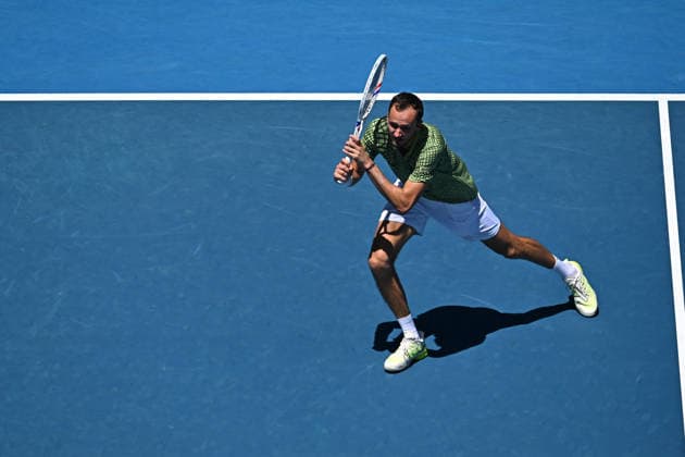 2026 Australian Open - Melbourne Daniil Medvedev (RUS) during his first round match at the 2026 Australian Open at Melbourne Park in Melbourne, AUSTRALIA, on January 19, 2026. Photo by Corinne Dubreuil ABACAPRESS.COM Melbourne Australia  Copyright: xDubreuilxCorinne ABACAx