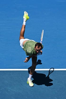 2026 Australian Open - Melbourne Daniil Medvedev (RUS) during his first round match at the 2026 Australian Open at Melbourne Park in Melbourne, AUSTRALIA, on January 19, 2026. Photo by Corinne Dubreuil ABACAPRESS.COM Melbourne Australia  Copyright: xDubreuilxCorinne ABACAx