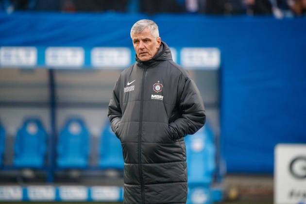 Trainer Jens Härtel (Aue) ; GER, FC Hansa Rostock vs. FC Erzgebirge Aue, Fußball, Männer, 3. Liga, 20.Spieltag, Spielzeit 2025 2026, 17.01.2026 Rostock Ostseestadion Mecklenburg - Vorpommern Deutschland