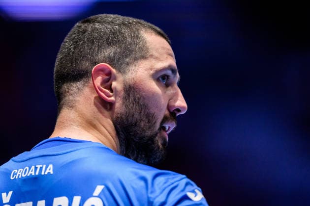 260119 Mario Sostaric of Croatia during the EHF European Handball Championship preliminary round match between the Netherlands and Croatia on January 19, 2026 in Malmö. Photo: Petter Arvidson BILDBYRAN kod PA PA1126 handball handboll handball handbolls-em 2026 nederländerna netherlands croatia kroatien ehf european handball championship bbeng grappa33 Copyright: PETTERxARVIDSON BB260119PA036