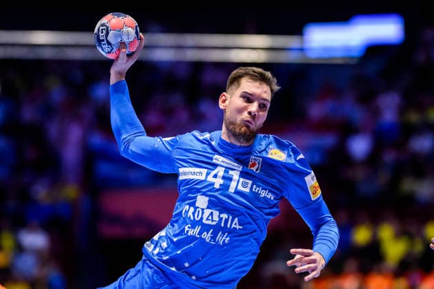 260119 Tin Lucin of Croatia during the EHF European Handball Championship preliminary round match between the Netherlands and Croatia on January 19, 2026 in Malmö. Photo: Petter Arvidson BILDBYRAN kod PA PA1126 handball handboll handball handbolls-em 2026 nederländerna netherlands croatia kroatien ehf european handball championship bbeng grappa33 Copyright: PETTERxARVIDSON BB260119PA034