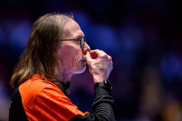 260119 Coach Staffan Olsson of the Netherlands during the EHF European Handball Championship preliminary round match between the Netherlands and Croatia on January 19, 2026 in Malmö. Photo: Petter Arvidson BILDBYRAN kod PA PA1126 handball handboll handball handbolls-em 2026 nederländerna netherlands croatia kroatien ehf european handball championship bbeng grappa33 Copyright: PETTERxARVIDSON BB260119PA037
