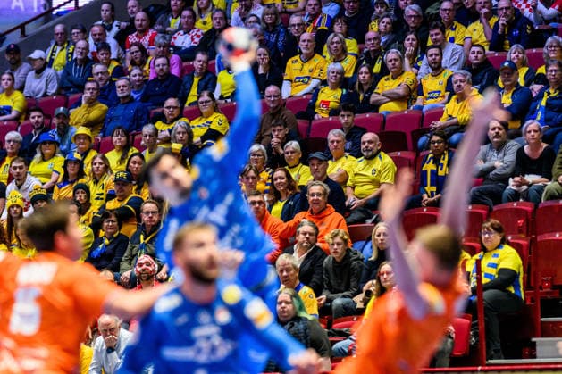 260119 Audience during the EHF European Handball Championship preliminary round match between the Netherlands and Croatia on January 19, 2026 in Malmö. Photo: Petter Arvidson BILDBYRAN kod PA PA1126 handball handboll handball handbolls-em 2026 nederländerna netherlands croatia kroatien ehf european handball championship bbeng grappa33publik Copyright: PETTERxARVIDSON BB260119PA041