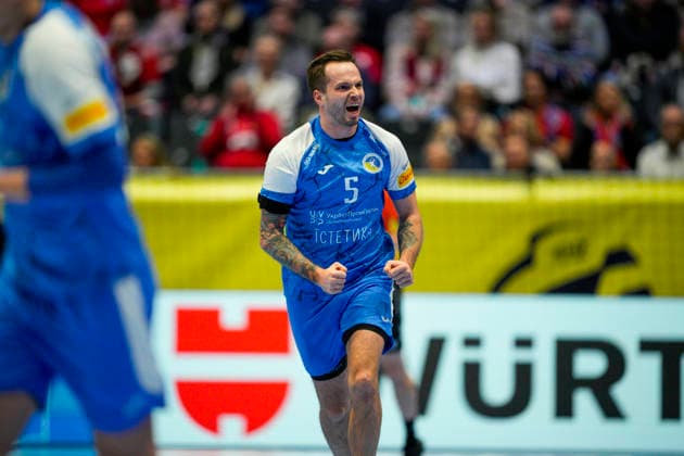 European Handball Championship, Czech Republic Ukraine Baerum 20260119 Ukraine s Andrii Akimenko during the European Championship handball match between the Czech Republic and Ukraine in Unity arena Photo Stian Lysberg Solum NTB Baerum Norway EDITORIAL USE ONLY RESTRICTED USE FOR BETTING COMPANIES  Copyright: xStianxLysbergxSolumx xNTBx