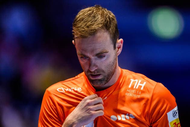 260119 Bobby Schagen of the Netherlands during the EHF European Handball Championship preliminary round match between the Netherlands and Croatia on January 19, 2026 in Malmö. Photo: Petter Arvidson BILDBYRAN kod PA PA1126 handball handboll handball handbolls-em 2026 nederländerna netherlands croatia kroatien ehf european handball championship bbeng grappa33 Copyright: PETTERxARVIDSON BB260119PA053