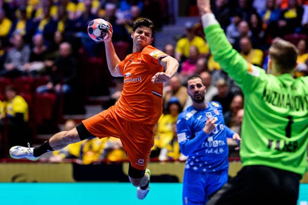 260119 Rutger ten Velde of the Netherlands during the EHF European Handball Championship preliminary round match between the Netherlands and Croatia on January 19, 2026 in Malmö. Photo: Petter Arvidson BILDBYRAN kod PA PA1126 handball handboll handball handbolls-em 2026 nederländerna netherlands croatia kroatien ehf european handball championship bbeng grappa33 Copyright: PETTERxARVIDSON BB260119PA059
