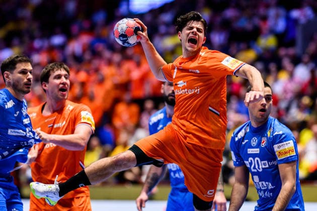 260119 Rutger ten Velde of the Netherlands during the EHF European Handball Championship preliminary round match between the Netherlands and Croatia on January 19, 2026 in Malmö. Photo: Petter Arvidson BILDBYRAN kod PA PA1126 handball handboll handball handbolls-em 2026 nederländerna netherlands croatia kroatien ehf european handball championship bbeng grappa33 Copyright: PETTERxARVIDSON BB260119PA070