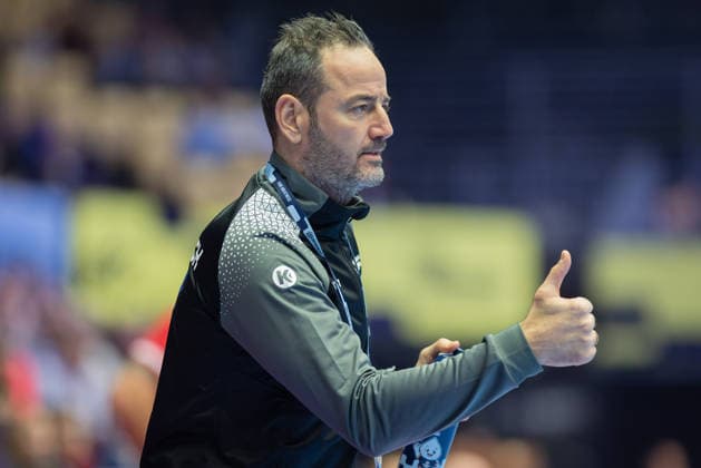 Österreich - Serbien, EHF Handball EM 2026 Trainer Iker Romero (Österreich). Handball EHF Europameisterschaft, Länderspiel zwischen Österreich und Serbien am 19. Januar 2026 in Herning (Dänemark)., Herning Dänemark Jyske Bank Boxen