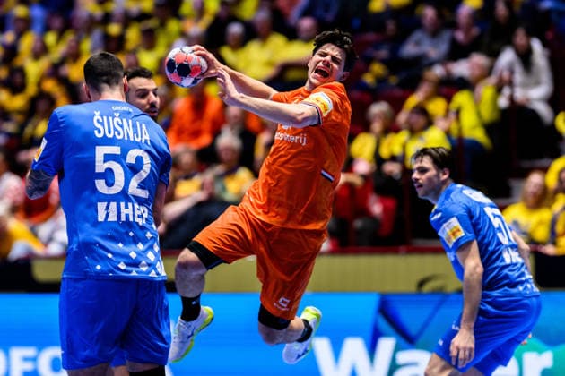 260119 Rutger ten Velde of the Netherlands during the EHF European Handball Championship preliminary round match between the Netherlands and Croatia on January 19, 2026 in Malmö. Photo: Petter Arvidson BILDBYRAN kod PA PA1126 handball handboll handball handbolls-em 2026 nederländerna netherlands croatia kroatien ehf european handball championship bbeng grappa33 Copyright: PETTERxARVIDSON BB260119PA081