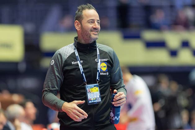 Österreich - Serbien, EHF Handball EM 2026 Trainer Iker Romero (Österreich). Handball EHF Europameisterschaft, Länderspiel zwischen Österreich und Serbien am 19. Januar 2026 in Herning (Dänemark)., Herning Dänemark Jyske Bank Boxen