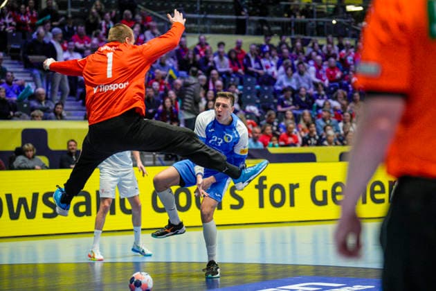 European Handball Championship, Czech Republic Ukraine Baerum 20260119 Ukraine s Oleksandr Onufriienko during the European Championship handball match between the Czech Republic and Ukraine in Unity arena Photo Stian Lysberg Solum NTB Baerum Norway EDITORIAL USE ONLY RESTRICTED USE FOR BETTING COMPANIES  Copyright: xStianxLysbergxSolumx xNTBx