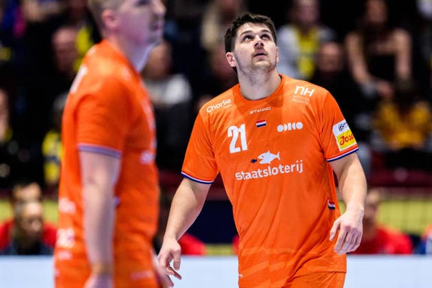 260119 Martijn Kleijkers of the Netherlands looks dejected during the EHF European Handball Championship preliminary round match between the Netherlands and Croatia on January 19, 2026 in Malmö. Photo: Petter Arvidson BILDBYRAN kod PA PA1126 handball handboll handball handbolls-em 2026 nederländerna netherlands croatia kroatien ehf european handball championship bbeng grappa33 depp Copyright: PETTERxARVIDSON BB260119PA083