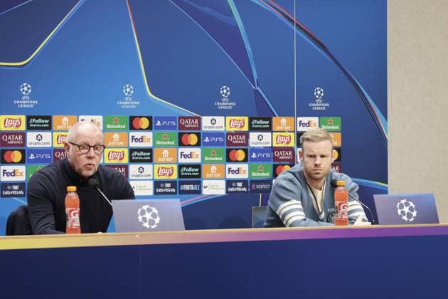 VILLARREAL ,19-01-2026 , Estadio dela Ceramica, Ajax in preparation of the Champions League match against Villarreal . Fred Grim and Davy Klaassen during the press conference, PK, Pressekonferenz Ajax in Villarreal  x200932574x Copyright: