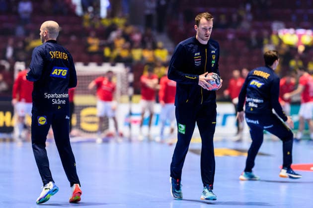 260119 Felix Claar of Sweden ahead of the EHF European Handball Championship preliminary round match between Georgia and Sweden on January 19, 2026 in Malmö. Photo: Petter Arvidson BILDBYRAN kod PA PA1125 handball handboll handball handbolls-em 2026 georgien sverige sweden ehf european handball championship georgia bbeng Copyright: PETTERxARVIDSON BB260119PA095