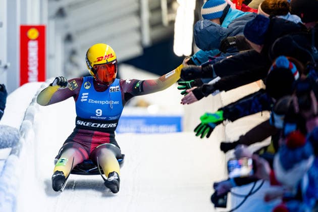 17.01.2026, GER, Rennrodeln, Saison 25 26, Frauen, Eberspächer Luge World Cup, Women s Singles Merle Fraebel (GER) 98559 Oberhof LOTTO Thüringen EISARENA Oberho Thüringen Deutschland *** 17 01 2026, GER, Luge, Season 25 26, Women, Eberspächer Luge World Cup, Women s Singles Merle Fraebel GER 98559 Oberhof LOTTO Thüringen EISARENA Oberho Thüringen Germany