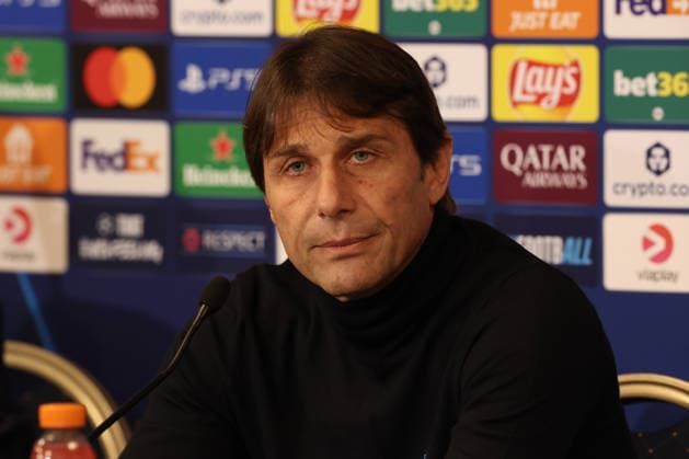 January 19, 2026, Copenaghen, Denmark, Italy: Antonio Conte coach of Napoli during a press conference, PK, Pressekonferenz head the UEFA Champions League 2025 26 League Phase MD7 match between F.C. Copenhagen and SSC Napoli at Parken Stadium in Copenhagen, Denmark, on January 19, 2026 Copenaghen Italy - ZUMAl131 20260119_zsp_l131_011 Copyright: xCiroxDexLucax