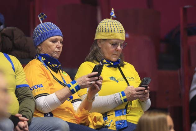 MALMÖ, SVERIGE 20260119 Svenska fans inför gruppspelsmatchen i handbolls-EM grupp E mellan Georgien och Sverige i Malmö Arena, Malmö, Sverige, 19 januari, 2026. MALMÖ SVERIGE x10600x