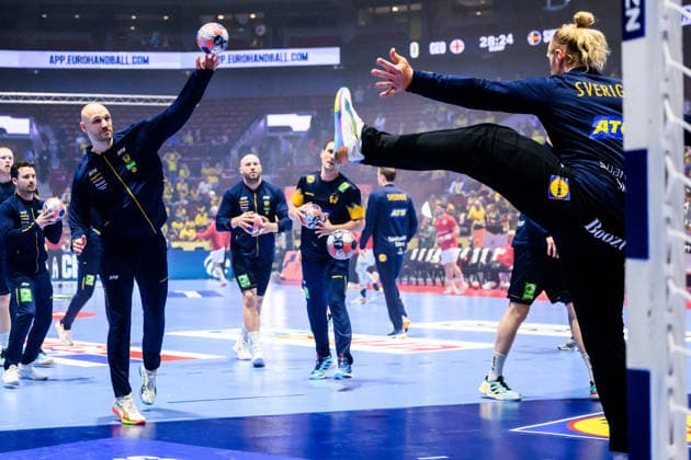 260119 Lukas Sandell of Sweden ahead of the EHF European Handball Championship preliminary round match between Georgia and Sweden on January 19, 2026 in Malmö. Photo: Petter Arvidson BILDBYRAN kod PA PA1125 handball handboll handball handbolls-em 2026 georgien sverige sweden ehf european handball championship georgia bbeng Copyright: PETTERxARVIDSON BB260119PA102