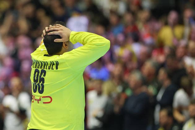 Österreich - Serbien, EHF Handball EM 2026 Torwart Dejan Milosavljev (Serbien, 96). Handball EHF Europameisterschaft, Länderspiel zwischen Österreich und Serbien am 19. Januar 2026 in Herning (Dänemark)., Herning Dänemark Jyske Bank Boxen