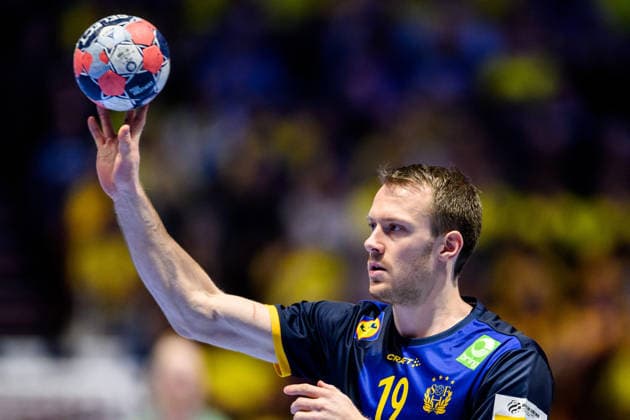 260119 Felix Claar of Sweden during the EHF European Handball Championship preliminary round match between Georgia and Sweden on January 19, 2026 in Malmö. Photo: Petter Arvidson BILDBYRAN kod PA PA1125 handball handboll handball handbolls-em 2026 georgien sverige sweden ehf european handball championship georgia bbeng Copyright: PETTERxARVIDSON BB260119PA116