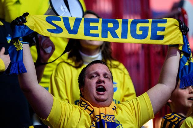 260119 Fans of Sweden during the EHF European Handball Championship preliminary round match between Georgia and Sweden on January 19, 2026 in Malmö. Photo: Petter Arvidson BILDBYRAN kod PA PA1125 handball handboll handball handbolls-em 2026 georgien sverige sweden ehf european handball championship georgia bbeng publik Copyright: PETTERxARVIDSON BB260119PA117