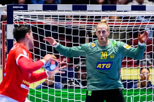260119 goalkeeper Mikael Appelgren of Sweden during the EHF European Handball Championship preliminary round match between Georgia and Sweden on January 19, 2026 in Malmö. Photo: Petter Arvidson BILDBYRAN kod PA PA1125 handball handboll handball handbolls-em 2026 georgien sverige sweden ehf european handball championship georgia bbeng Copyright: PETTERxARVIDSON BB260119PA142