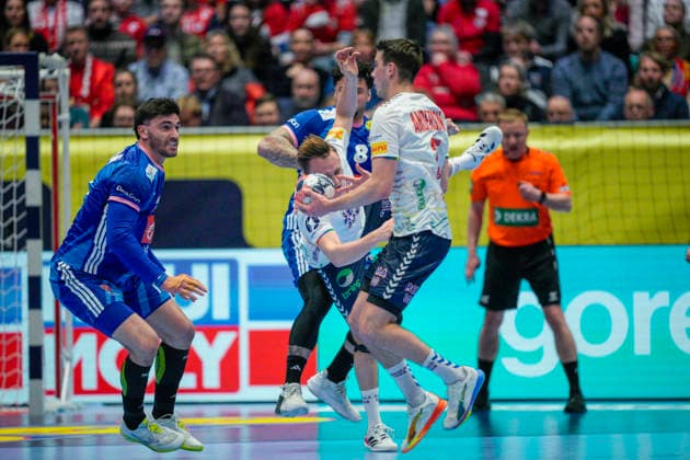 European Handball Championship 2026 France Norway Baerun 20260119 Norway s Tobias Grondahl during the European Championship handball match between France and Norway in Unity arena Photo Stian Lysberg Solum NTB Baerun Norway EDITORIAL USE ONLY RESTRICTED USE FOR BETTING COMPANIES  Copyright: xStianxLysbergxSolumx xNTBx